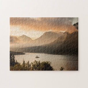 Puzzle États-Unis, Montana, Glacier National Park. Lever