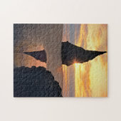 Puzzle États-Unis, Oregon. Formation De Rock À Sunset (Horizontal)