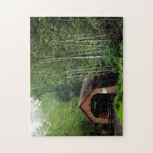 Puzzle États-Unis, Oregon. Pont couvert sur North Fork (Vertical)