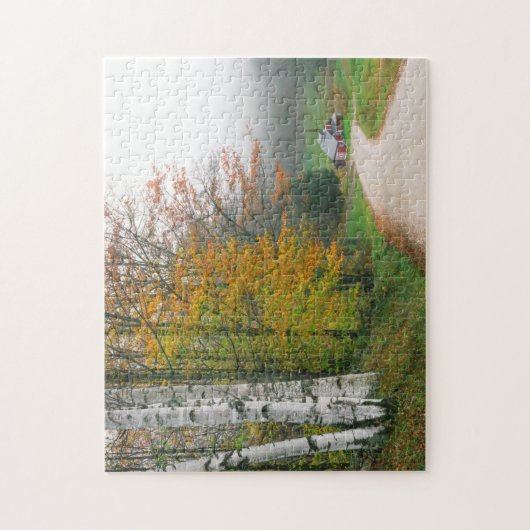 Puzzle États-Unis, Vermont. Maison À Sucre Près De La Vil (Vertical)