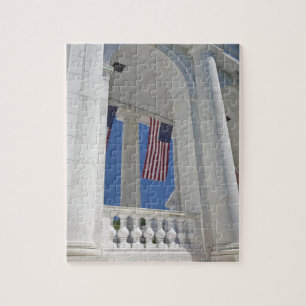 Puzzle États-Unis, Virginie, Arlington. Des drapeaux amér