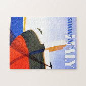 Puzzle Été en Italie Illustration Vintage voyage (Horizontal)