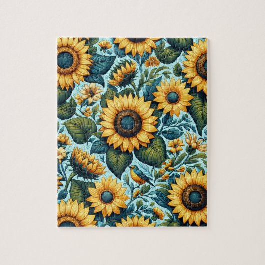 Puzzle Été/tournesol/oiseau (Vertical)
