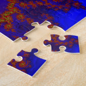 Puzzle Éternité | Art fractal bleu et rouge (Côté)