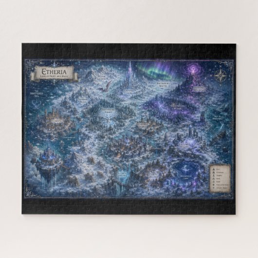 Puzzle Etheria (Carte de monde fantastique) (Horizontal)