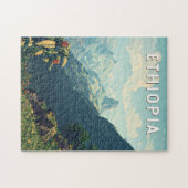 Puzzle Ethiopie Illustration Voyage Art Vintage (Horizontal)