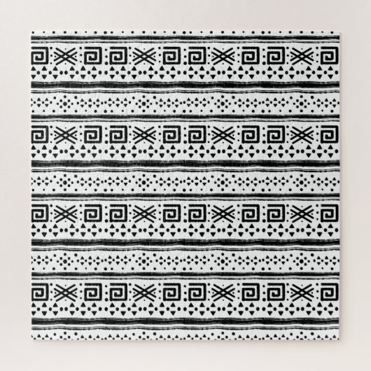 Puzzle Ethnic Boho Tribal Art Print (Vertical)