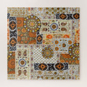 Puzzle Ethnic Digital Abstrait : Motif sans faille (Horizontal)