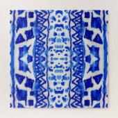 Puzzle Ethnic Indigo Arrow Native Motifs (Horizontal)