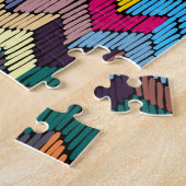 Puzzle Ethnic Tribal Brodé Géométrique (Côté)