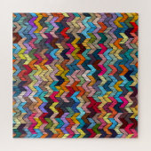 Puzzle Ethnic Tribal Brodé Géométrique (Horizontal)