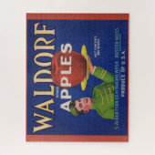 Puzzle étiquette de caisse des pommes Waldorf 1920 (Vertical)