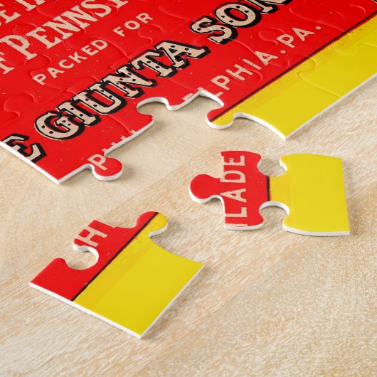 Puzzle étiquette de macaronis de Giuseppe Garibaldi des (Côté)