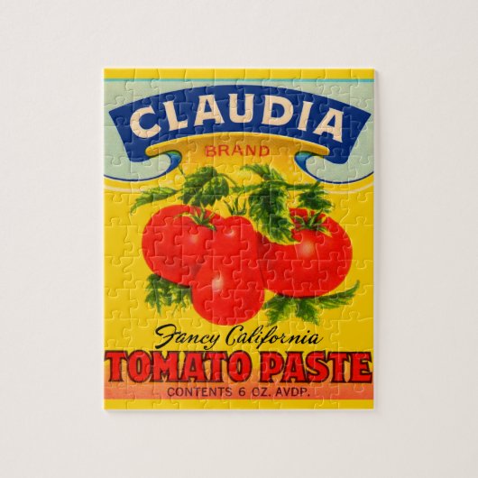 Puzzle étiquette de pâte de tomates Claudia dans les anné (Vertical)