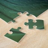 Puzzle Etoile Abstraite, Bleu brillant Vert Or Fractal Ar (Côté)