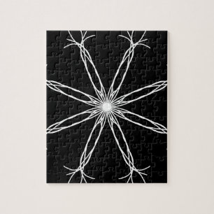 Puzzle Étoile de kaléidoscope noir et blanc