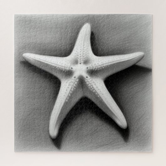 Puzzle Étoile de mer noir et blanc (Vertical)
