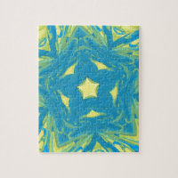 Étoiles bleues et jaunes
