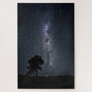 Puzzle étoiles de voie laiteuse et un arbre