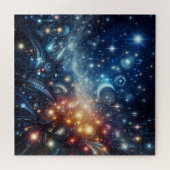 Puzzle Étoiles et Lune Abstraits (Horizontal)