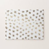 Puzzle étoiles métalliques - or (Horizontal)