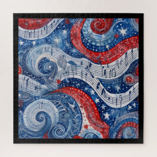 Puzzle Étoiles Musicales Tourbillonnantes du 4 Juillet