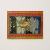 Puzzle Étreinte de Radha et de Krishna dans un landscap (Horizontal)