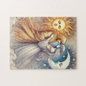 Puzzle Étreinte Éternelle – Amour Soleil & Lune (Horizontal)