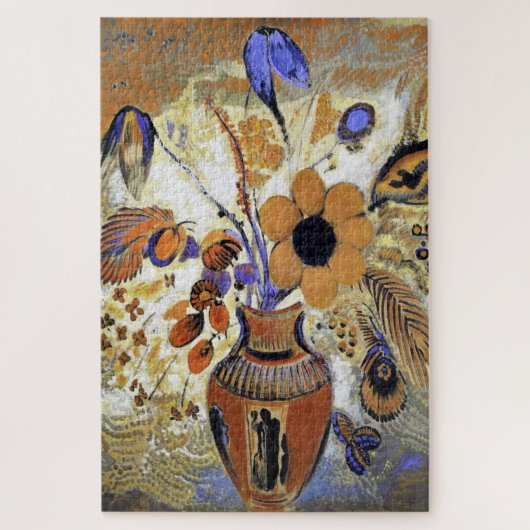 Puzzle Etruscan vase with Flowers, Redon (Vertical)