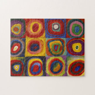 Puzzle Étude de couleur des cercles Carré Astract Art