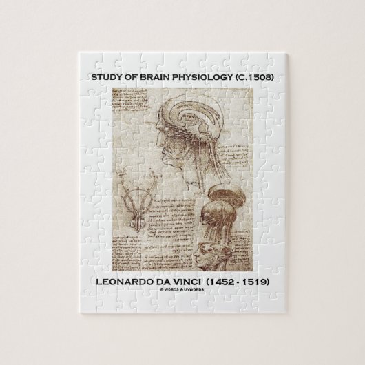 Puzzle Étude de la physiologie de cerveau (C. 1508) da (Vertical)