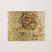 Puzzle Étude du foetus de bébé par Leonardo da Vinci (Horizontal)