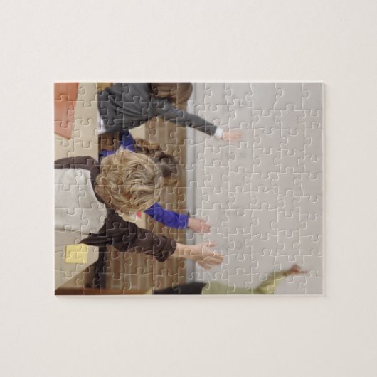 Puzzle étudiants en classe (Horizontal)