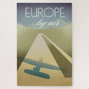 Puzzle Europe By Air Magnet