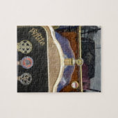 Puzzle Europe, Irlande, Dublin. Vintage auto, blanc 2 (Horizontal)