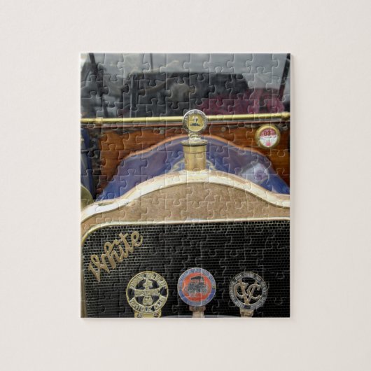 Puzzle Europe, Irlande, Dublin. Vintage auto, blanc 2 (Vertical)