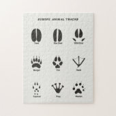 Puzzle Europe - Les traces des animaux (Vertical)