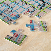 Puzzle EVANSTON, carte de cru de l'IL (Côté)