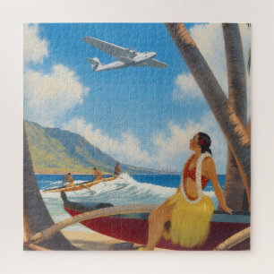 Puzzle Évasion d'Alloha de fille de Hula hawaïenne vintag