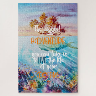 Puzzle Eve Peint Baleine de l'île tropicale