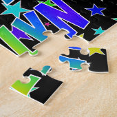 Puzzle "EVELYN" Prénom, Amusant "HEUREUX ANNIVERSAIRE" (Côté)