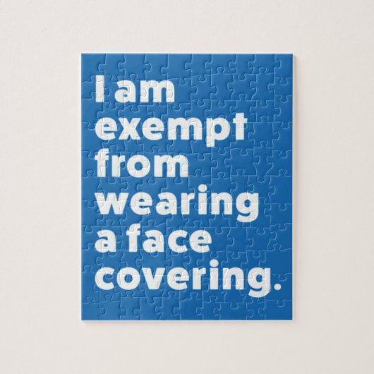 Puzzle Exempter de porter un couvre-visage (Vertical)