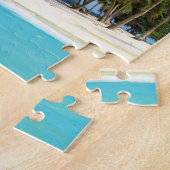 Puzzle Exotic beach throw pillow (Côté)