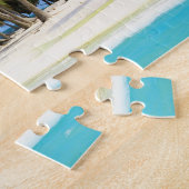 Puzzle Exotic beach throw pillow (Côté)