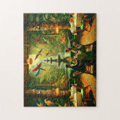 Puzzle Exotic Tiki Room Tropical Jungle Date Night (Vertical)