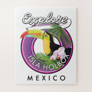 Puzzle explorer Isla Holbox plage mexique voyage patch