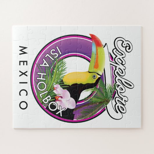 Puzzle explorer Isla Holbox plage mexique voyage patch (Horizontal)
