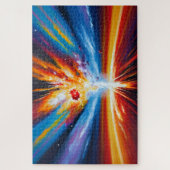 Puzzle Explosion aléatoire rétro rouge et orange dans l'u (Vertical)