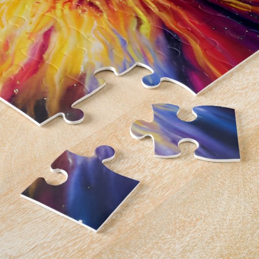 Puzzle Explosion classique de l'espace extérieur rouge bl (Côté)