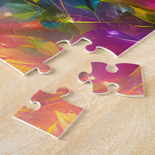 Puzzle Explosion florale Abstraite (Côté)